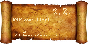Károsi Kitti névjegykártya