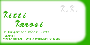 kitti karosi business card
